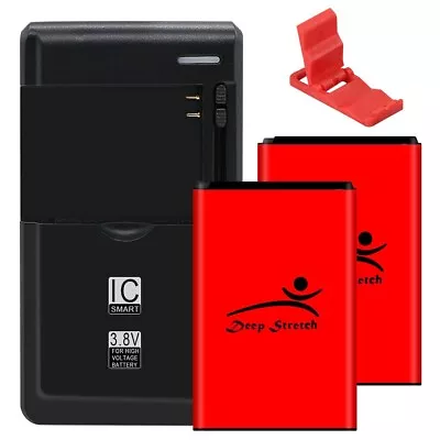 For LG Enact VS890 Verizon Durable 2x 3270mAh Battery Universal Charger Bracket • $49.89