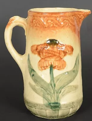 Roseville Or Brush McCoy Antique Stoneware Tulip Water Pitcher 8.25  Tall • $38.95