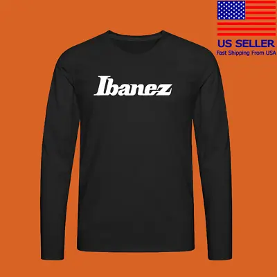 Ibanez Guitars Logo Men's Black Long Sleeve T-shirt Size S To 2XL • $25.99