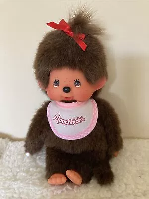 Monchhichi Doll 8” Pink Bib • $22