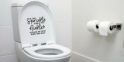 If You Sprinkle When You Tinkle Funny Decal Sticker For Toilet Loo Bathroom • £3.49