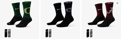 Nike Multiplier 2-pair Socks NCAA College Teams Men's/Women's Sizes New W/Tags  • $19.99