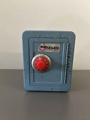 Vintage Mosler Junior Brumberger Tin Steel Combination Toy Safe Coin Bank • $23.50