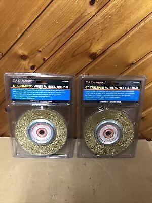 LOT OF 2 Cal - Hawk 6  Wire Wheel Brush  4 Laps For Angle Grinder  4500 RPM • $19.99