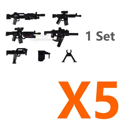 Military Weapon Pack Submachine Gun M4 Rifle Building Blocks Toy Figures Model • $11.28