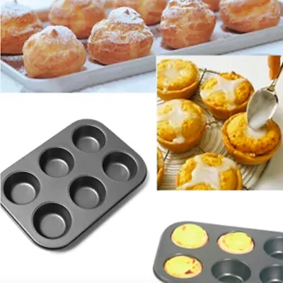 £5.99 • Buy 6 Mini Cupcake Non Stick Baking Pan Tray Tin Cup Cake Yorkshire Pudding Muffin