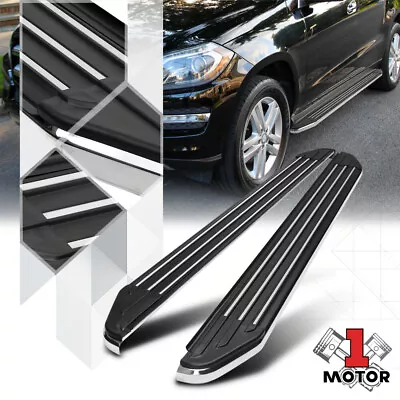 Black W/Polished Trim 5.5  Running Step Board Bar For 13-16 Mercedes GL Class • $219.89