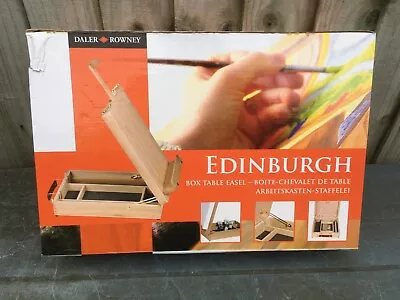 DALER ROWNEY Edinburgh Wooden Table Easel & Storage Box NEW & UNUSED In It's Box • £19.99