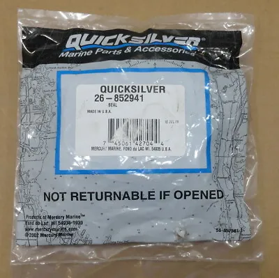 New Marine Genuine Mercury Mercruiser Crankshaft Seal 852941 • $90.77