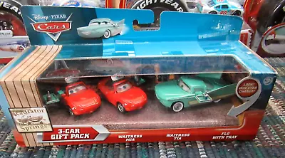 Cars Radiator Springs 3 Car Gift Pak Flo Waitresses   Mia & Tia Waitresses New • $29.99