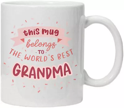 Worlds Best Grandma Mug Gift Grandma Present Birthday Mug • £6.99