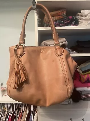 J.CREW Leather  Brown Beige PEYTON HOBO BAG • $50