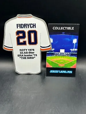 Detroit Tigers Mark Fidrych JUMBO Jersey Lapel Pin-Classic Collectible-RARE Item • $18