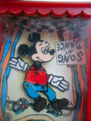   Disney Mickey Mouse Dancer Moving  Toy Vintage Gabriel  Euc • $6.95