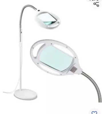 LightView Pro LED Magnifying Floor Lamp - Daylight Bright Full Spectrum  - White • $38