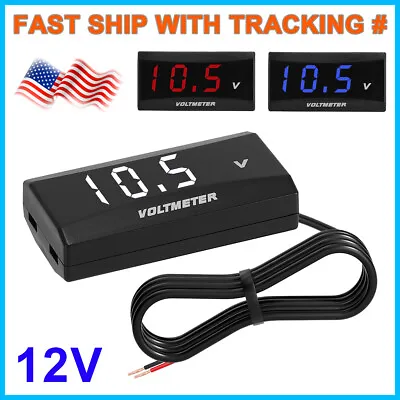 12V Car Digital LED Display Voltmeter Voltage Gauge Panel Meter Auto Motorcycle • $6.82