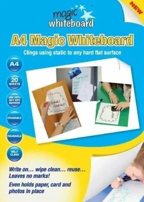 £11.45 • Buy Magic Whiteboard MW1220 A4 Whiteboard Sheets - White