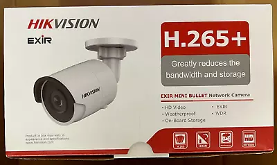 New Hikvision Exir Mini Bullet Network Security Camera HD Waetherproof 6mm H.265 • $34.95