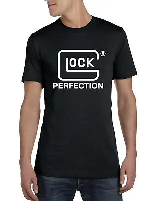 NEW Glock Men's Big Logo T-shirt Tee S M L XL 2XL 3XL 4XL 5XL Black Shirt • $11