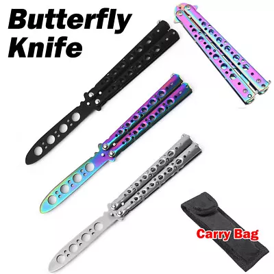 AU CSGO Rainbow Butterfly Knife Metal Folding Practice Trainer Training Tool • $6.99