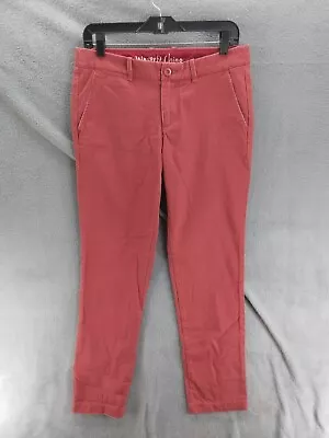 J.Crew Waverly Chino Pants Women Sz 4 Light Red Low Rise Straight Leg Pockets • $21.99
