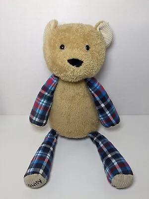 Scentsy Buddy Bear With Red Blue Plaid Legs/Arms Baked Apple Pie Scent Pack • $16