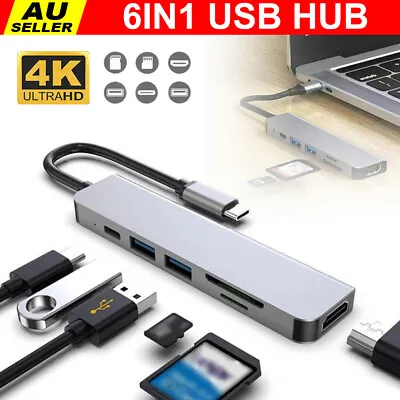 $21.95 • Buy USB Hub Type C HD Output 4K HDMI 3.0 Adapter Multiport For PC Android Laptop AU