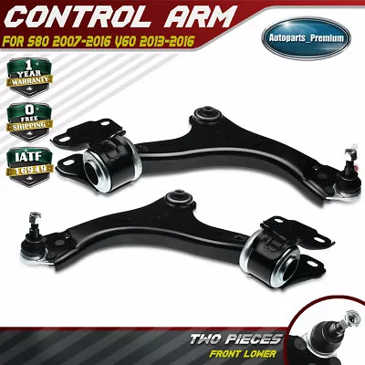 2 Front Left & Right Lower Suspension Control Arm W/Ball Joint For Volvo S80 S60 • $117.98