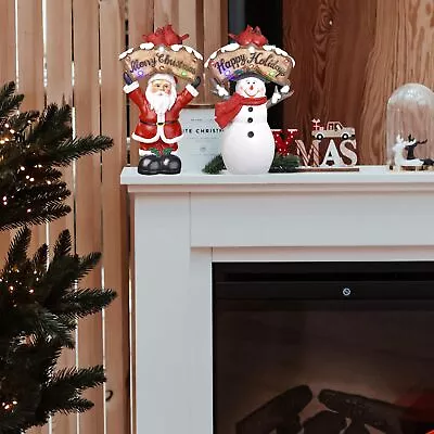 Yescom 2 Packs Snowman & Santa Christmas Tabletop Decoration Home Party Wedding • $44.91