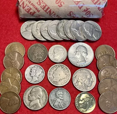 *SALE* NICE US COIN COLLECTION BULLION VINTAGE LOT Gold GP 90% Silver 75+ Coins! • $34.99