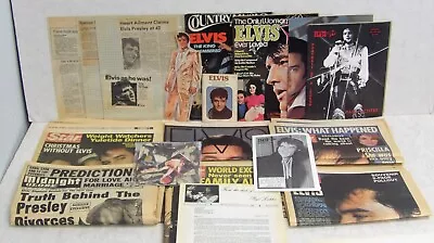 Vintage Elvis Fan Collection Papers Magazines Cutouts Magnets Letters 072423WT2 • $53.24