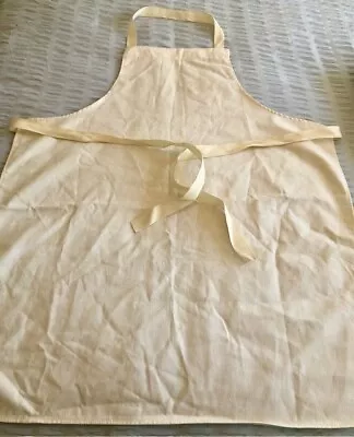 Unisex Adult Apron Cream 100% Cotton Kitchen Crafts Brand New • £3.50