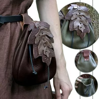 PU Leather Waist Bag Medieval Belt Pouch COSPLAY Belt Bag Retro Belt Pouch • $17.86