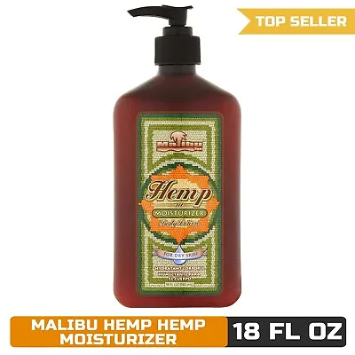 Malibu Tan Body Lotion For Dry Skin Hemp Moisturizer 18 Fl. Oz. • $10.70