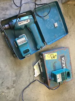 Makita 6093D 9.6V Wireless Drill Tool + 2 Carry Case Two Chargers No Batt. • $35