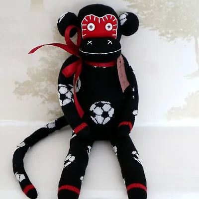 £14.99 • Buy Handmade Sock Monkey Kicks - Soft Toy Plush Monkey Football Soccer Euros 2022