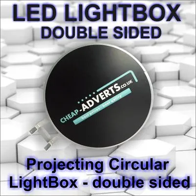 £160 • Buy Double Sided Outdoor Round Illuminated Projecting Light Box Sign D500mm LED