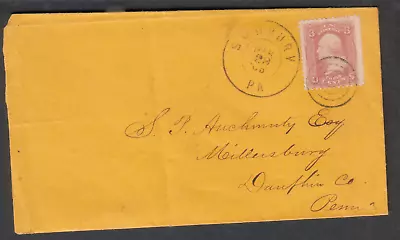 March 29 1865 Civil War Era Cover Sunbury PA To S P Auchmuty Esq Millersburg PA • $10