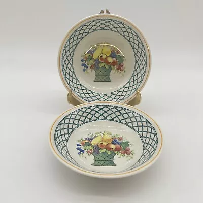 Villeroy & Boch Basket TWO 6 Inch Cereal Bowls - Germany - Mint B • $18