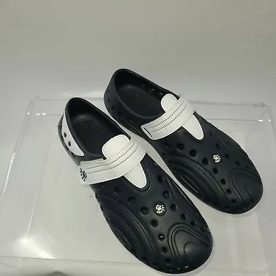 $24 • Buy Dawgs  Size 9 40 Ultralite Spirit Shoes Black/White Strap Rubber Breathable EUC