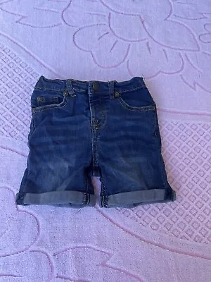 7 For All Mankind Baby Girls Blue Jeans Shorts Size 24M • $12