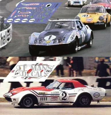 Decals Corvette C3 L88 Le Mans 1971 1:32 1:43 1:24 1:18 Chevrolet Decals • £9.97