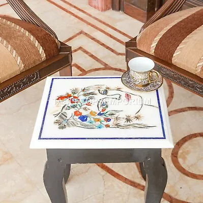 Marble White Counter Table Top Versace Multi Stone Inlaid Art Home Décor Gifts   • $645