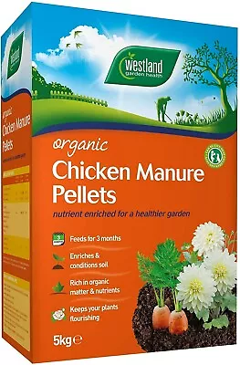 £12.99 • Buy Westland Organic Chicken Manure Pellets, Slow Release Enriched Compost Feed, 5kg