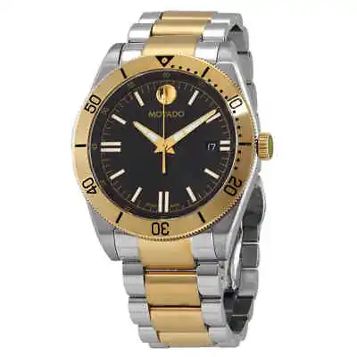 Movado Sport Quartz Black Dial Two-tone Men's Watch 0607437 • $331