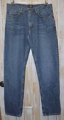 Mens Prefaded Medium Wash Lee Regular Fit Jeans Size 36 X 36 Very Good • $9.99