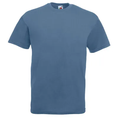 Fruit Of The Loom Unisex T-Shirt TShirt TeeShirt STEEL BLUE X 3 XXL • £14.95