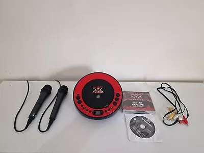 £22.99 • Buy X Factor Karaoke Machine CD Player Speakers Mic Input Official Red/Black Tested