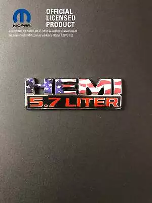 RAM 1500 HEMI Fender Emblem Overlay Decals (Pair) AMERICAN FLAG Fits 2013-2023 • $19.99