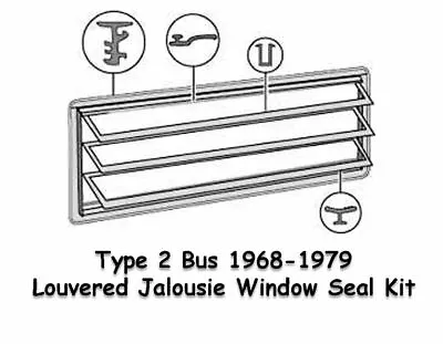 Vw Type 2 Bus 1968-1979 Baywindow Westfalia Camper Jalousie Side Window Seal Kit • $60